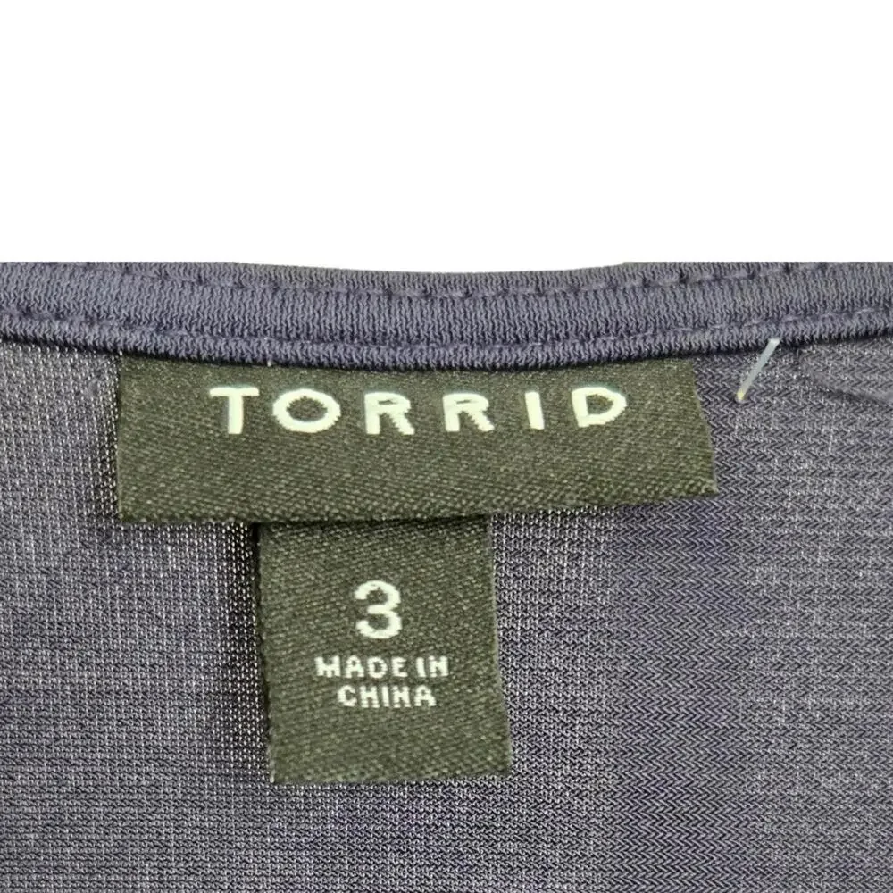 Torrid Women's Long Sleeve Dress - Navy Blue, Size‎ Large - Picture 4 of 4